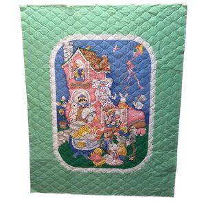 Pre-quilted Double Sided Fabric Panel Mother Goose Cheater Quilt VIP Cranston